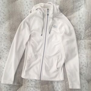 Womens North Face White Zip up Sweater